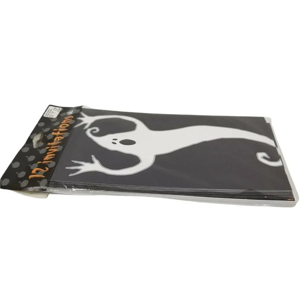 Halloween Party Invitations 12 Pack 2002 Target Ghosts Black White Hallmark Boo